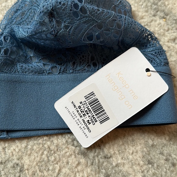 NWT Lively Long-lined Lace Bralette Vintage Indigo - Picture 4 of 6